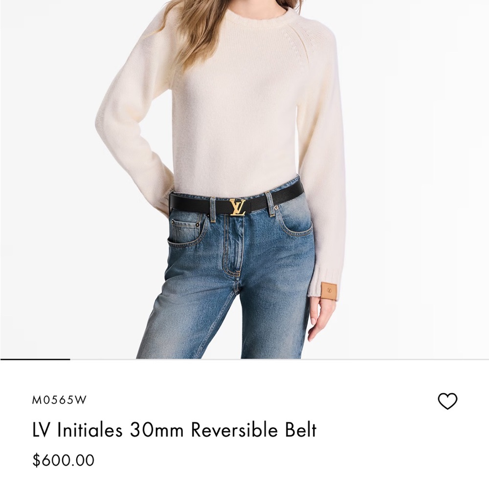 Louis Vuitton LV Initiales 30mm Reversible Belt